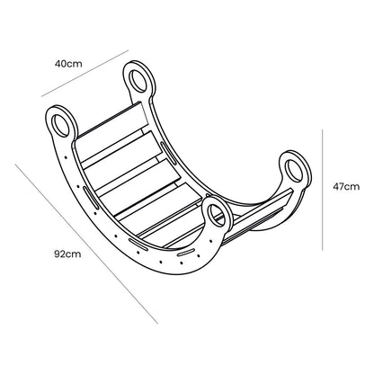 MeowBaby Snug Rocker for Kids – Natural & Pink