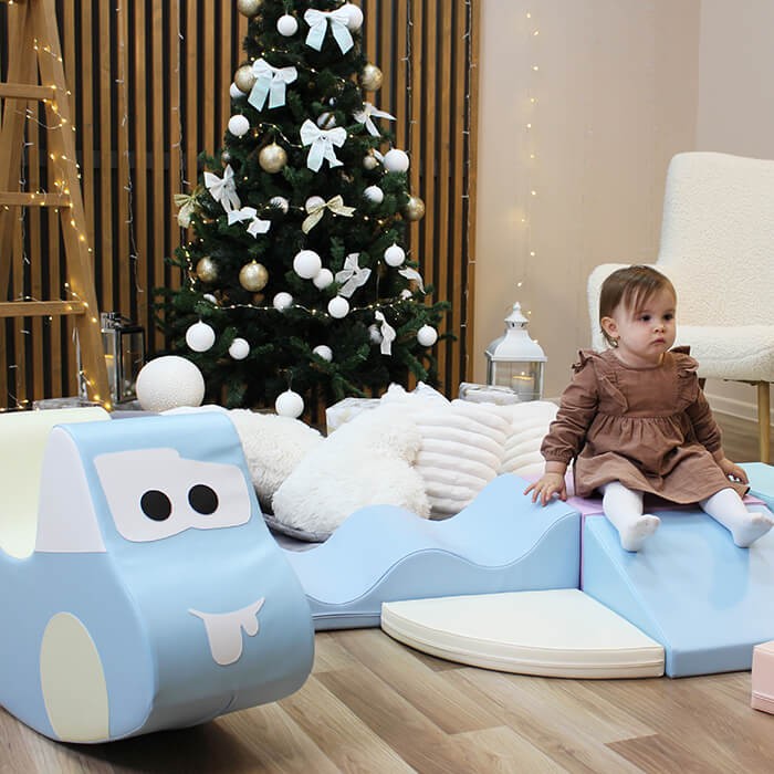 IGLU Soft Play Ride On Toy – Light Blue Car | Nestling