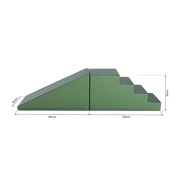 IGLU Soft Play Step and Slide Set – Green | Nestling