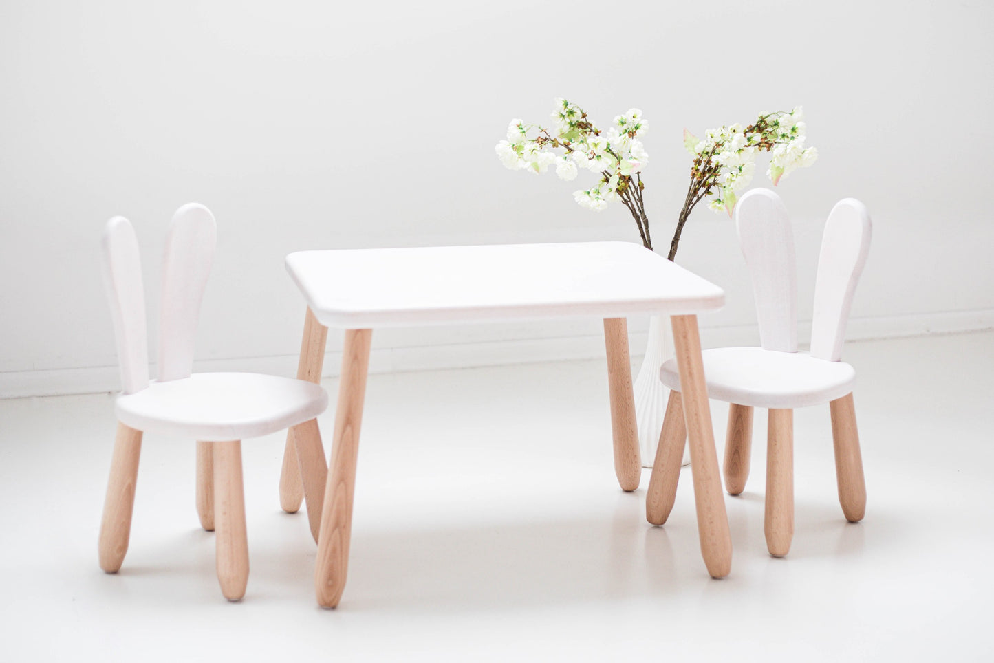 Kidozia Bunny Scandinavian children's furniture set, full product display