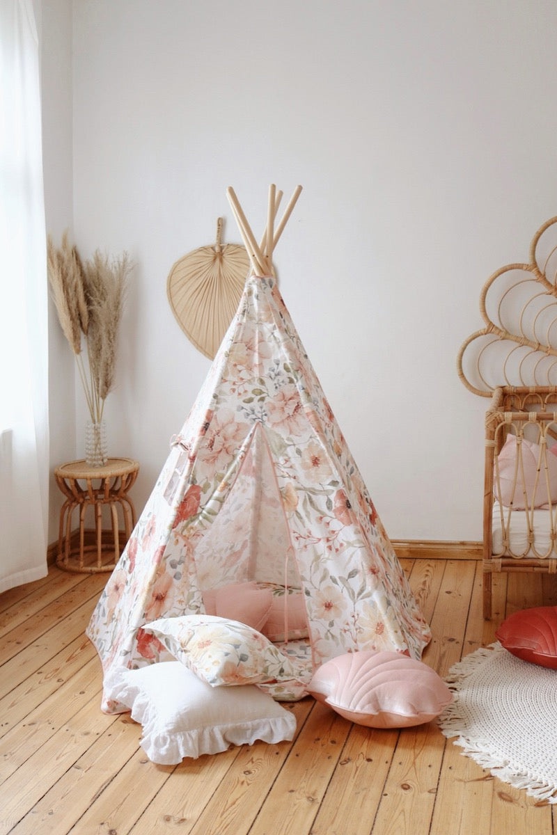 tipi zelt holz moi mili Tipi-Zelt, Kollektion Flower Power – Nestling Size:3.5 UK - 36 EU - 5 US product-rim_type-tube-compatible 10 ft. x 10ft.