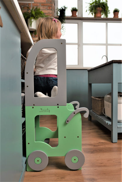 Family-scl Trolley Kitchen Helper - Green / Gray