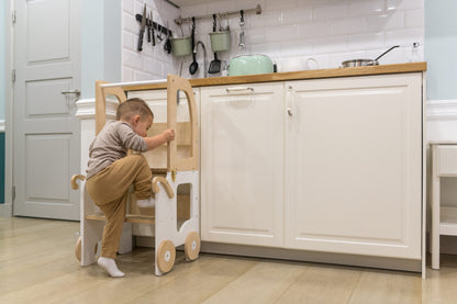 Family-scl Trolley Kitchen Helper - White / Natural