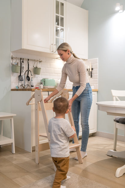 Family-scl Trolley Kitchen Helper - Yellow / Natural