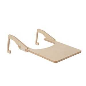 Wooden table attachment for kitchen tower learning step stool close-up