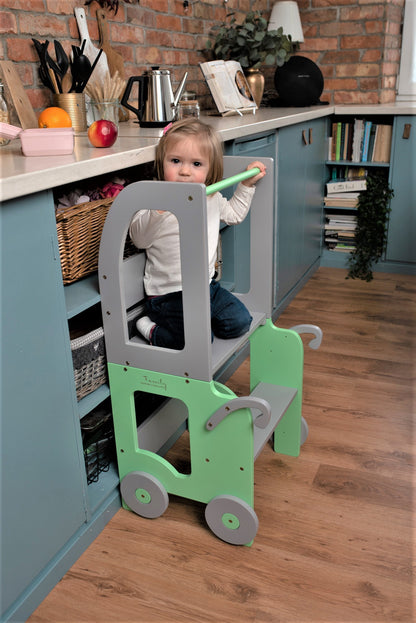 Family-scl kitchen helper full product display showing height and depth dimensions